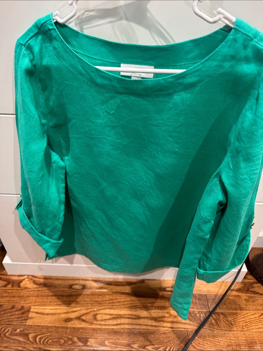 Charter Club Teal Boatneck Tunic Top